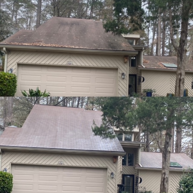 Roof cleaning in roswell ga